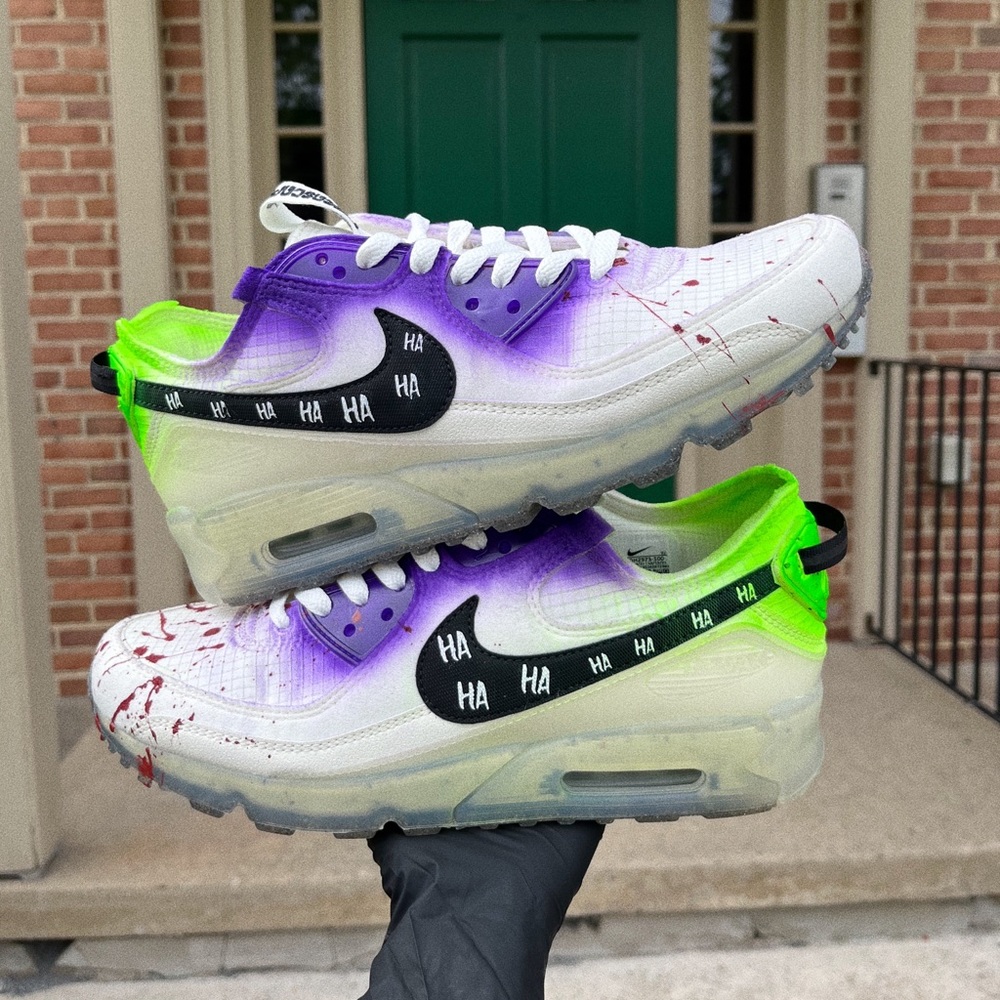 Custom Painted “ Joker” Air Max 90 Terrascapes
